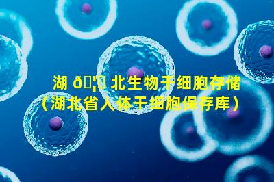 湖 🦆 北生物干细胞存储（湖北省人体干细胞保存库）